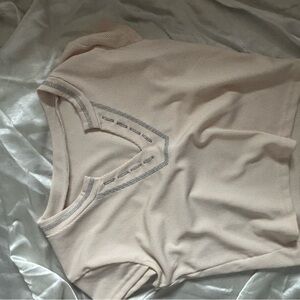 Chic Beige Knit Top with Button Accents